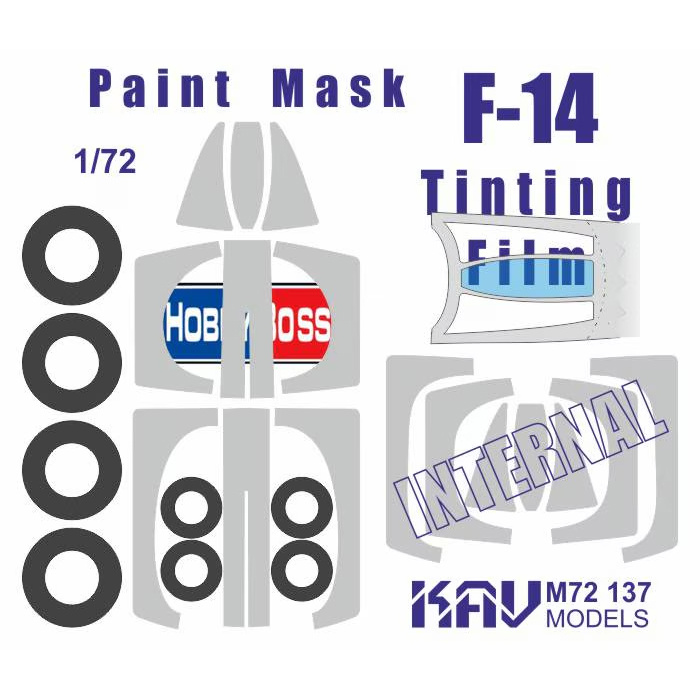 M72 137 KAV models 1/72 Окрасочная маска на F-14 Profi (HobbyBoss)