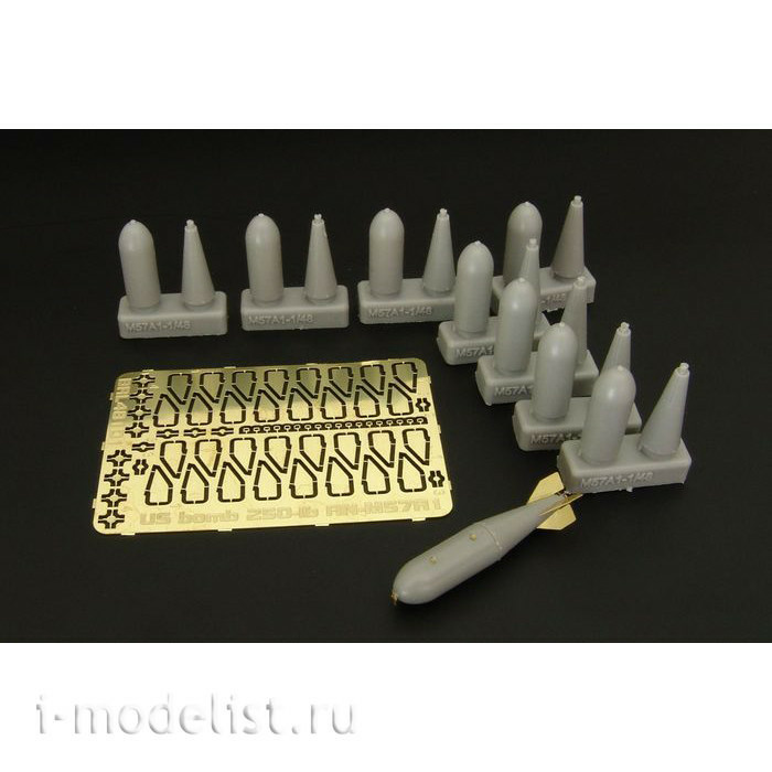 BRL48101 Brengun 1/48 American 250-pound AN-M57A1 Bomb (8 pcs)