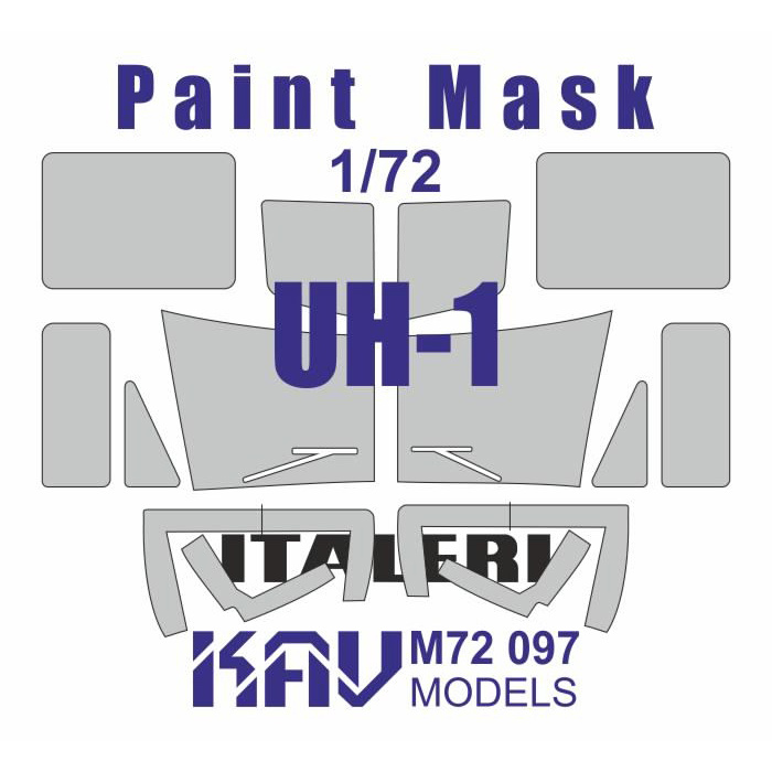 M72 097 KAV models 1/72 Окрасочная маска для allх моделей UH-1 (Italeri)