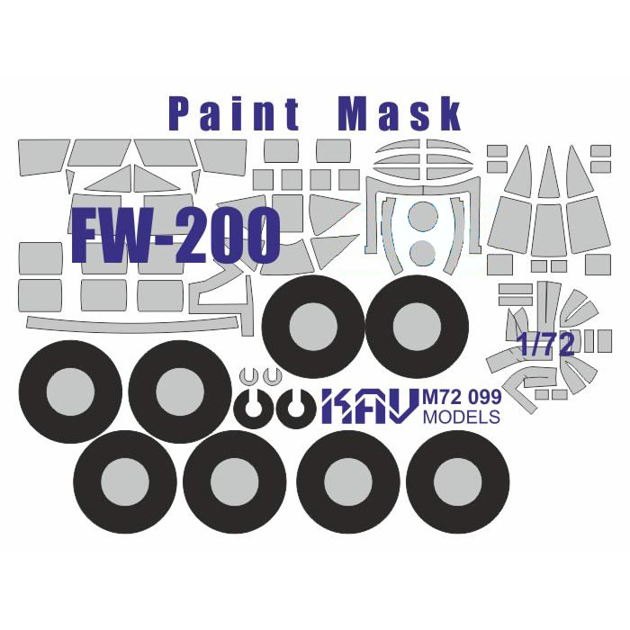 M72 099 KAV models 1/72 Окрасочная маска для моделей FW-200 (Т$ач)