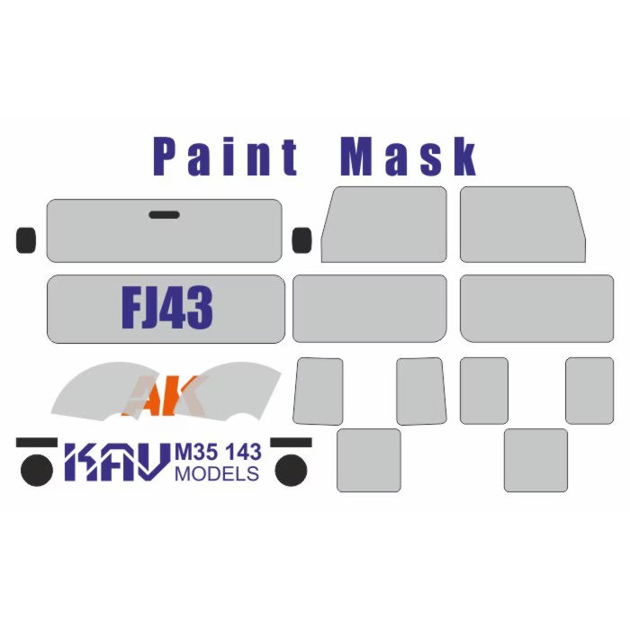 M35 143 KAV Model 1/35 Paint Mask for FJ43 (AK)