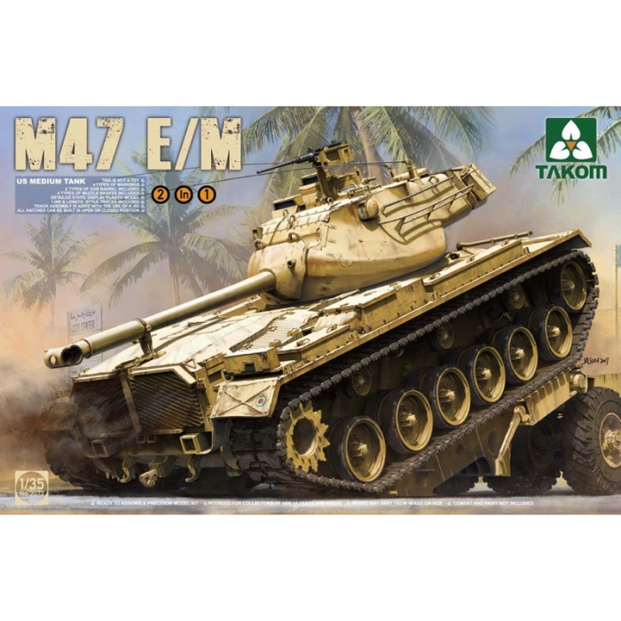 2072 Takom 1/35 Medium Tank M47 E/M