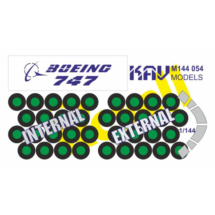 M144 054 KAV models 1/144 Окрасочная маска для модели Revell Boeing 747