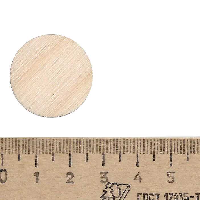 5412 Svmodel Base for miniatures, plywood 25 mm, 5 pcs