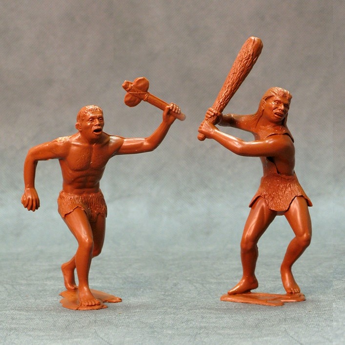 80010 Ark-models Height: 15 cm. Set of two figures: Cavemen (collected).