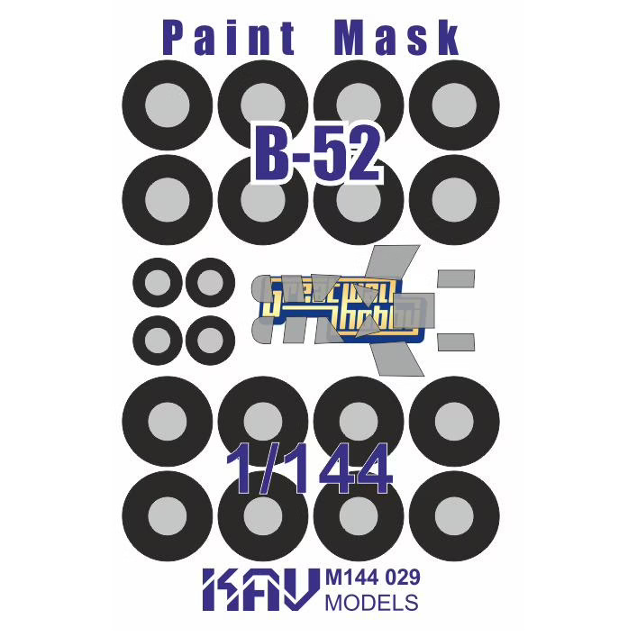M144 029 KAV Models 1/144 Paint Mask for B-52 (GWH)