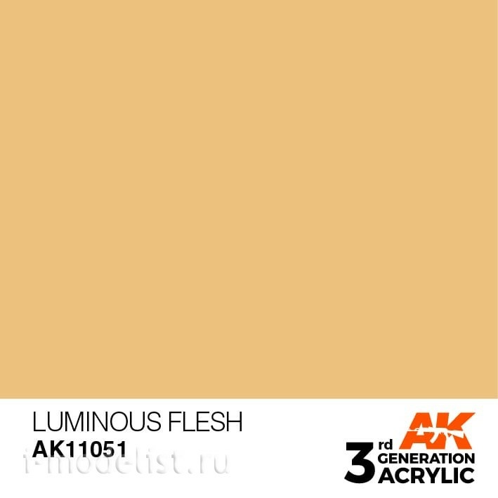 AK11051 AK Interactive acrylic Paint 3rd Generation Luminous Flesh 17ml
