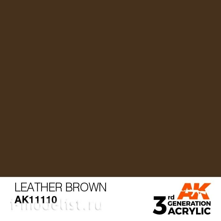 AK11110 AK Interactive acrylic Paint 3rd Generation Leather Brown 17ml