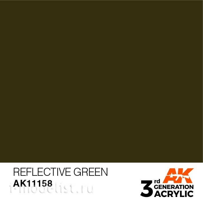 AK11158 AK Interactive acrylic Paint 3rd Generation Reflective Green 17ml