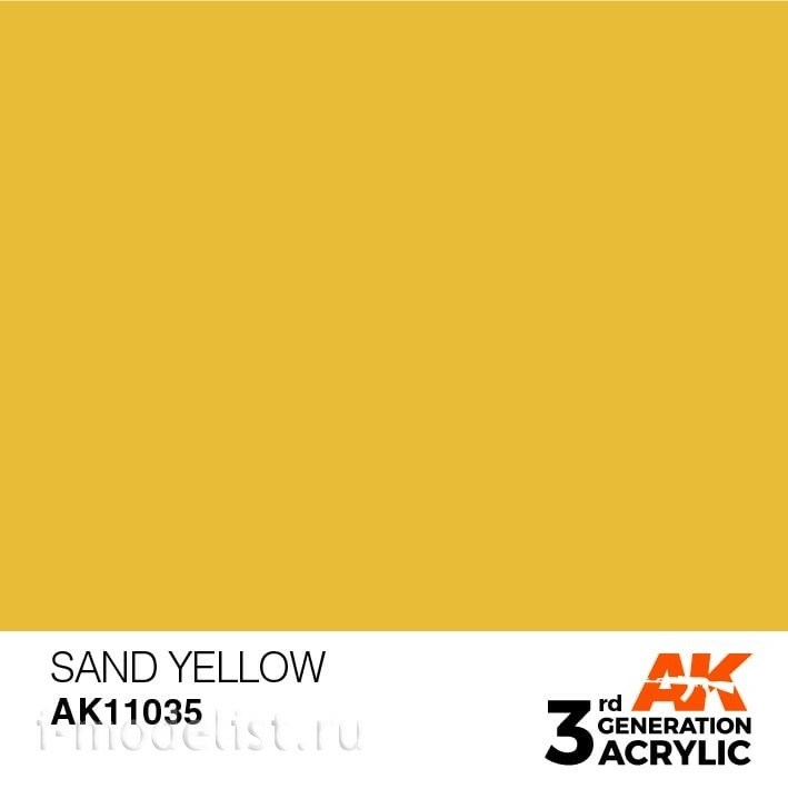 AK11035 AK Interactive acrylic Paint 3rd Generation Sand Yellow 17ml