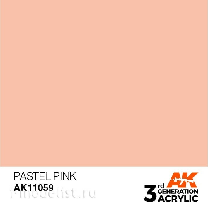 AK11059 AK Interactive acrylic Paint 3rd Generation Pastel Pink 17ml