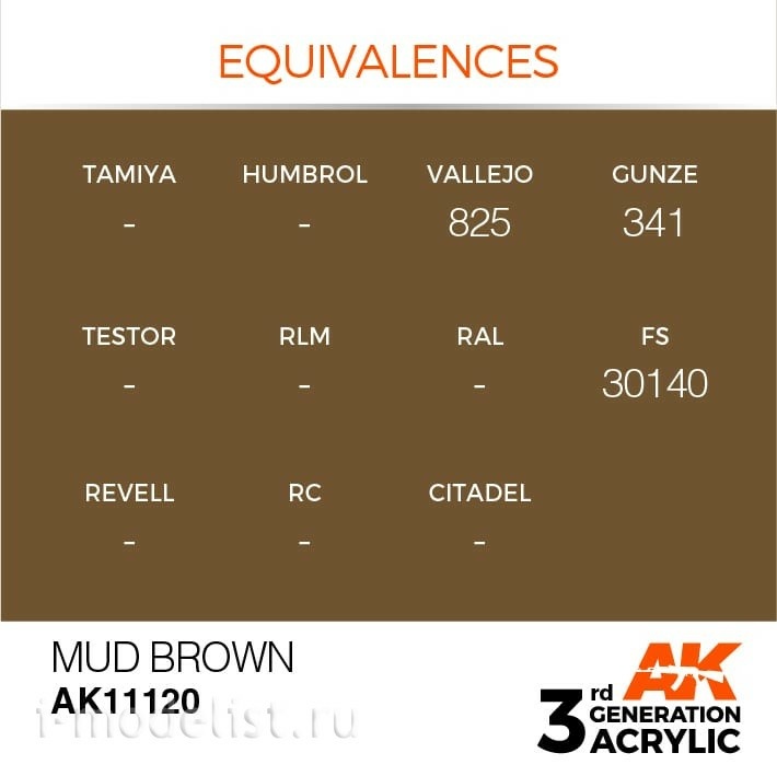 AK11120 AK Interactive acrylic Paint 3rd Generation Brown Sand 17ml