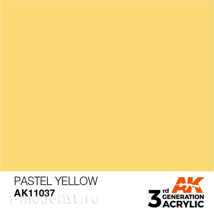 AK11037 AK Interactive acrylic Paint 3rd Generation Pastel Yellow 17ml