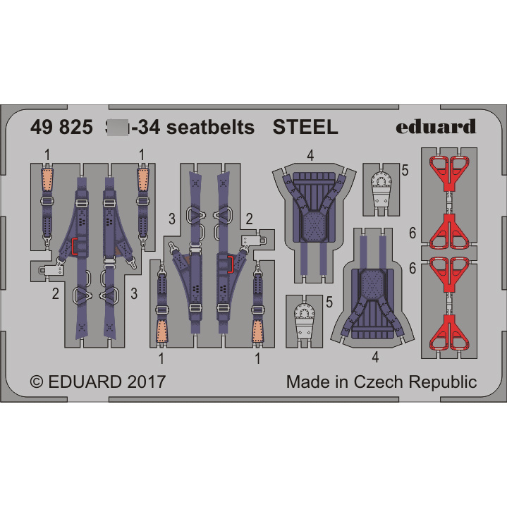 49825 Eduard 1/48 photo-etched С-34 steel straps
