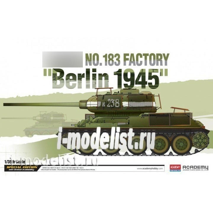13295 Academy 1/35 Tank 34/85 No.183 Factory 