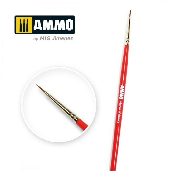 AMIG8711 Ammo Mig Brush 1 AMMO Marta Kolinsky Premium Brush