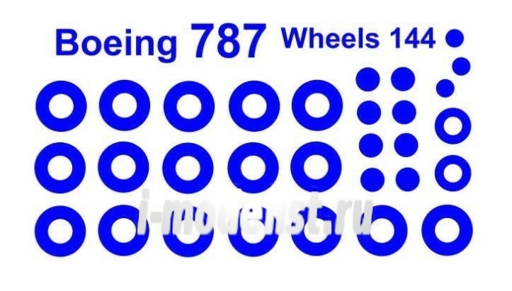 14714 KV Models 1/144 Masks for wheels and wheels Boing 787