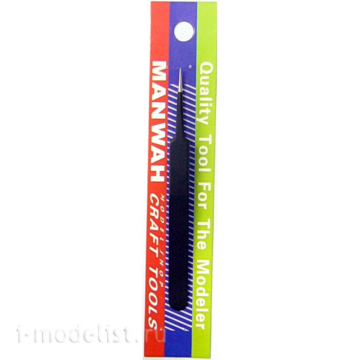 MW-2135 MANWAH Прямой антистатический пинцет А, чёрный