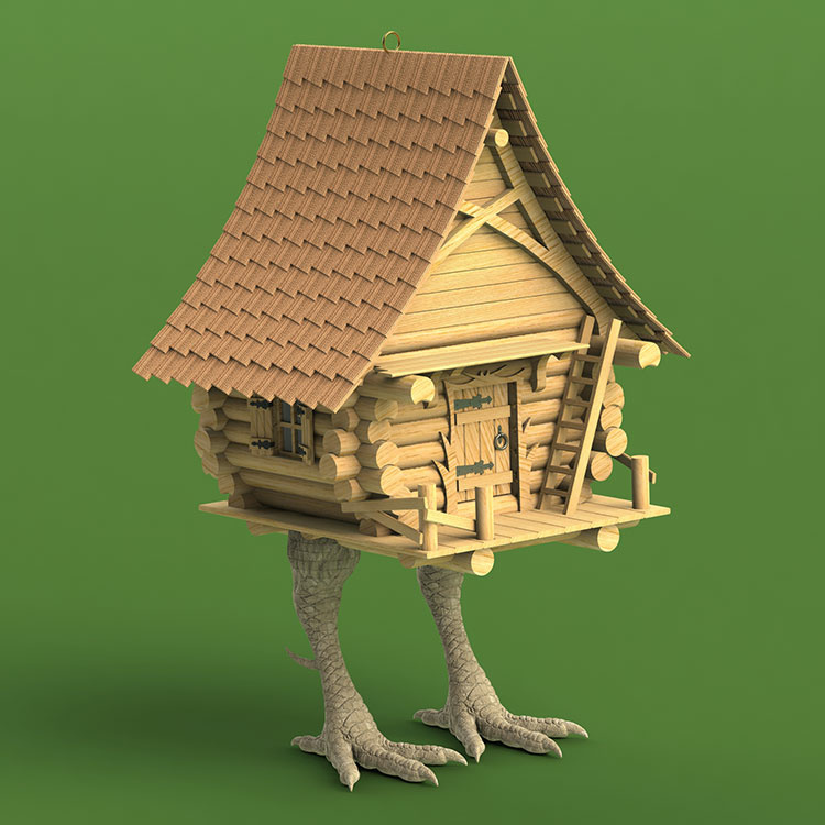2119 Svmodel 1/72 Christmas tree toy - hut on chicken legs