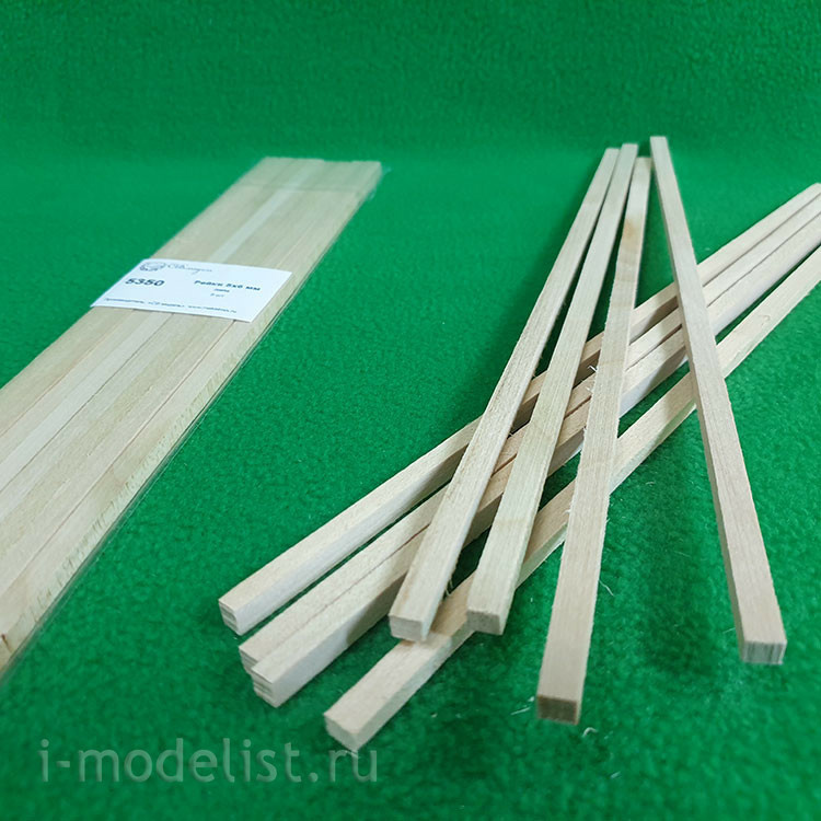5350 svmodel Slats 5x6-length 300 mm-basswood-8 pcs.