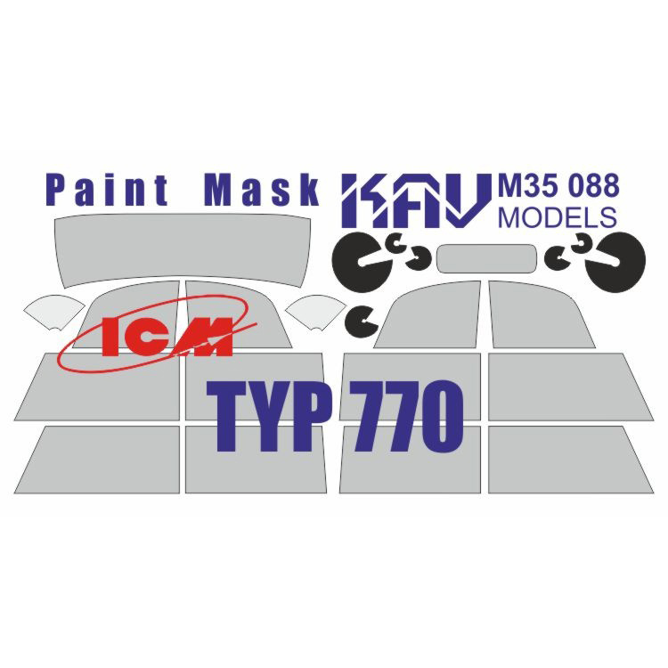 M35 088 KAV Models 1/35 Paint Mask for Type 770 Models (ICM)