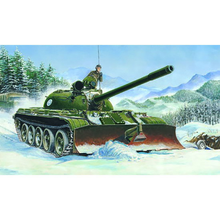 00313 Т$ач 1/35 Советский танк Т-55 образца 1958 года с БТУ-55 (по лицензии ОмскТрансМаш)