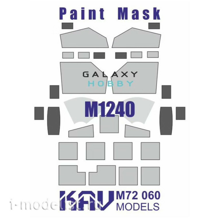 M72 060 KAV models 1/72 Paint mask for glazing M1240 M-ATV