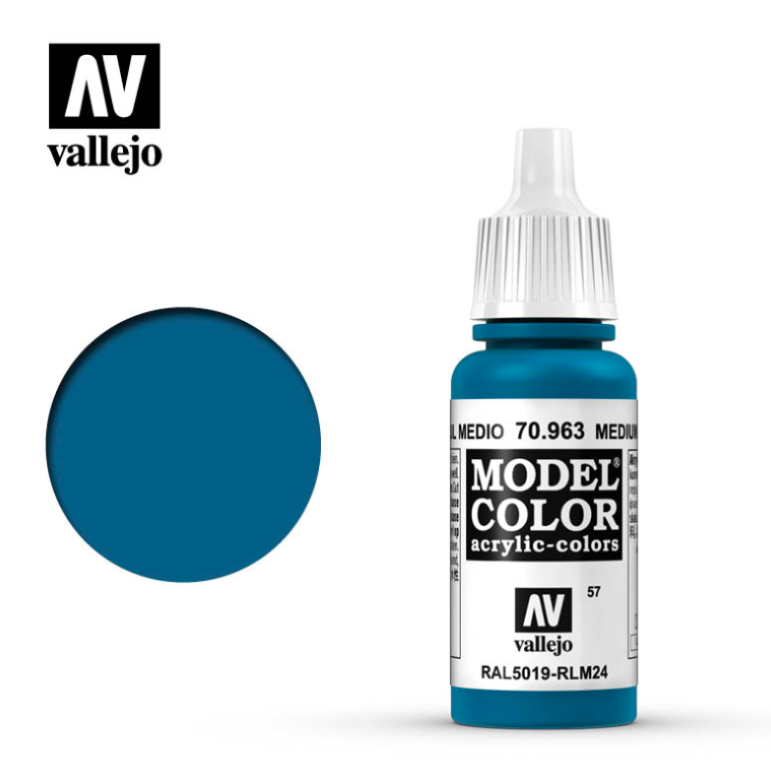 70963 acrylic Paint `Model Color Medium blue/Medium blue