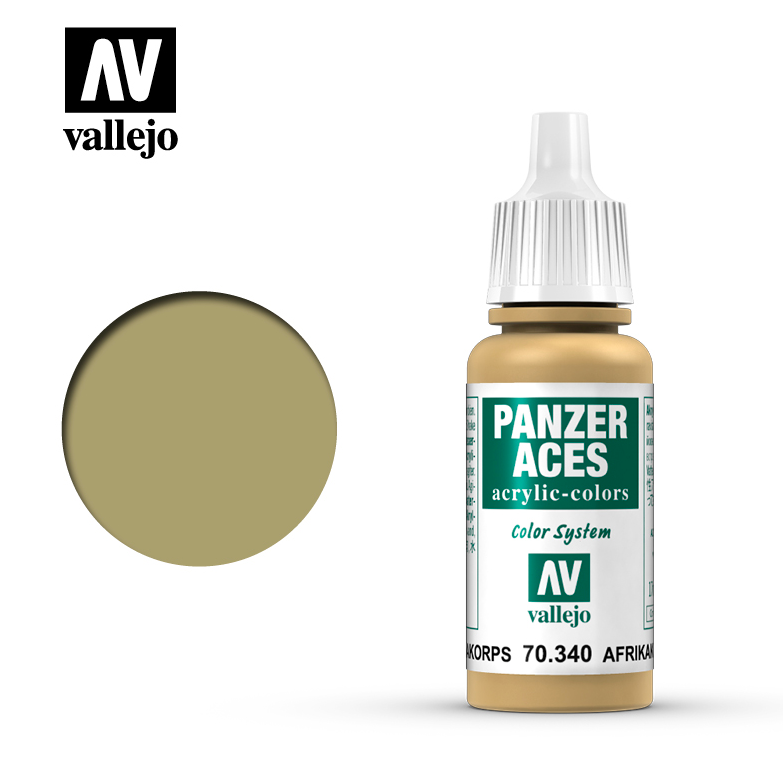70340 Vallejo acrylic Paint `Panzer Aces` African case (highlight shade) / Highlight Afrika Korps