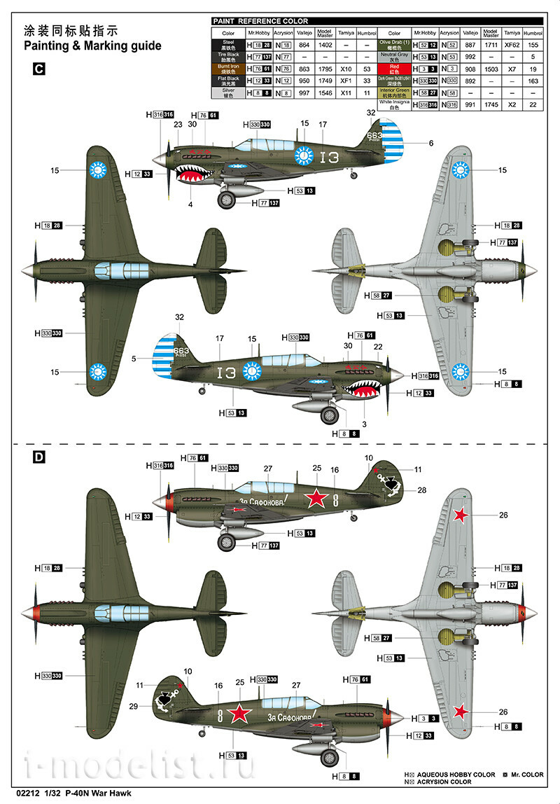 02212 Trumpeter 1/32 P-40N War Hawk