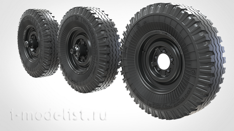 35217 Miniarm 1/35 Set of wheels Ya-245-1 under load (4 pcs. + spare tire) for 