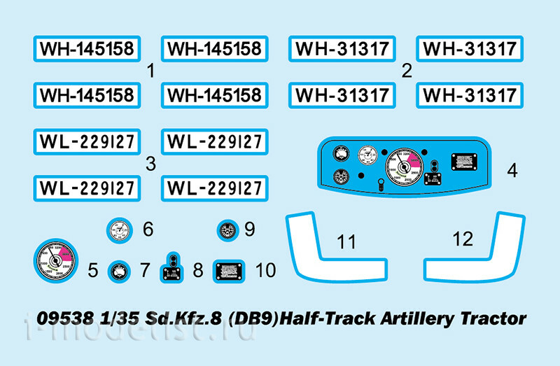 09538 Trumpeter 1/35 Sd.Kfz.8 (DB9)Half-Track Artillery Tractor