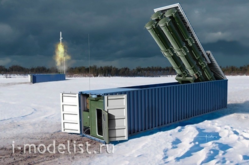01077 Я-Моделист Клей жидкий плюс подарок Trumpeter 1/35 Russian 3M54 CLUB-K missile container system in a 40-foot container