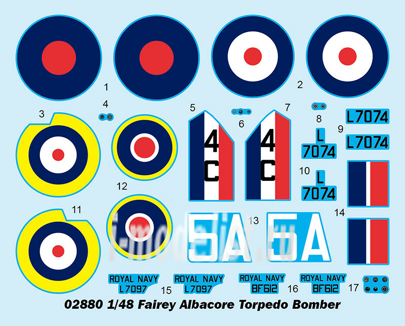 02880 Trumpeter 1/48 British single-engine carrier-based biplane torpedo bomber 