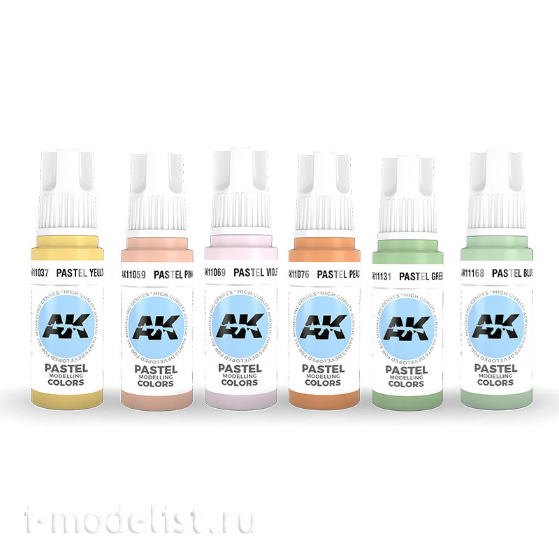 AK11607 AK Interactive acrylic paint set Pastel Colors Set