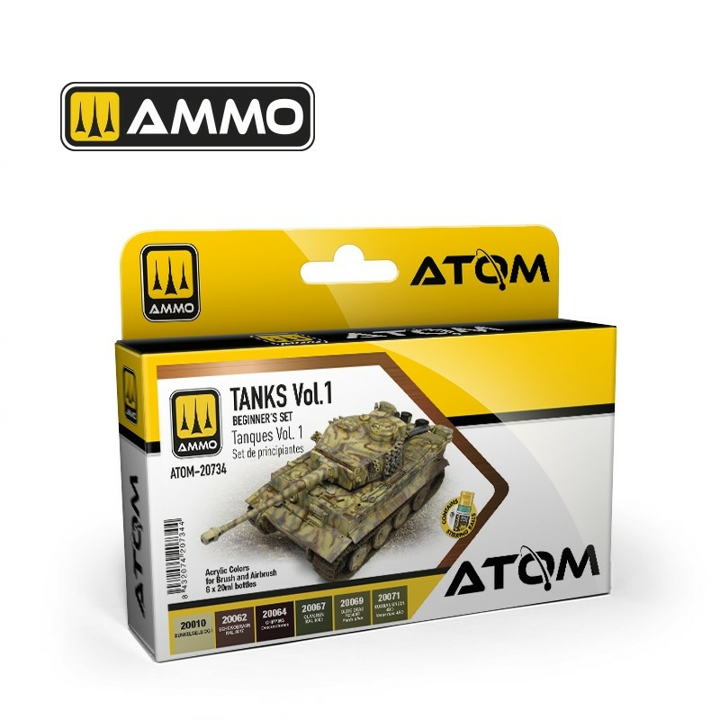 ATOM20734 Ammo Mig Базовый набор ATOM: Танки, часть 1 / Beginners Set: Tanks Vol.1