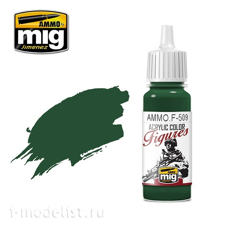 AMMOF509 Ammo Mig Acrylic Paint UNIFORM GREEN BASE FS-34128 17 ml