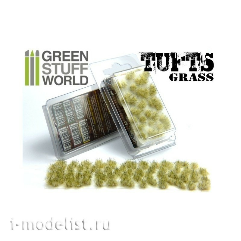 1249 Green Stuff World Bundles of self - adhesive flowers, 6 mm-winter / Grass TUFTS - 6mm self-adhesive-WINTER