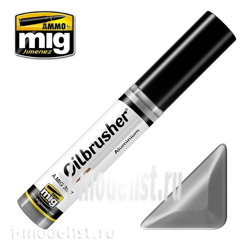 AMIG3537 Ammo Mig ALUMINIUM (Oil paint with thin brush applicator)