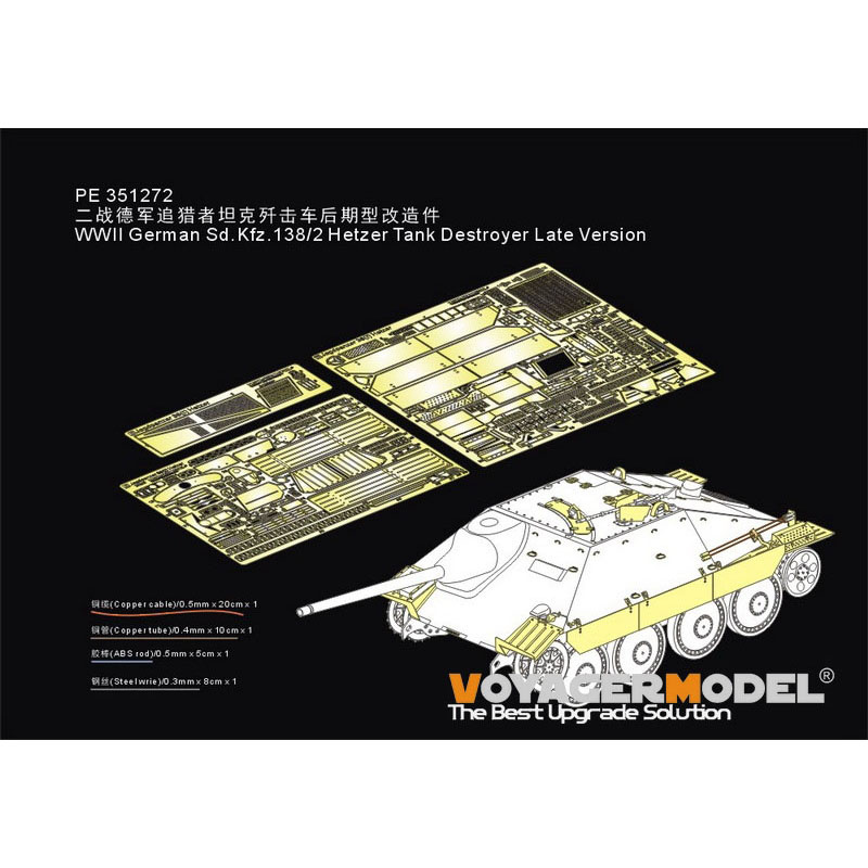 PE351272 Voyager Model 1/35 Фfromfromравление для Sd.Kfz.138/2 Hetzer позднего (для TAKOM 2171/2172)