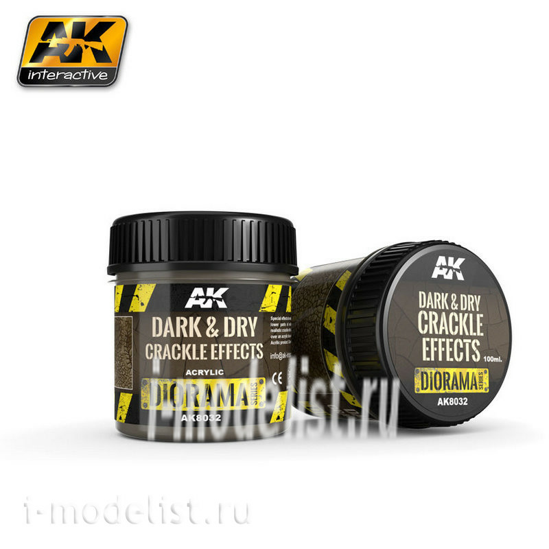 AK8032 AK Interactive Dark & Dry Crackle Effects 100ml (cracked earth Effect, dark and dry)