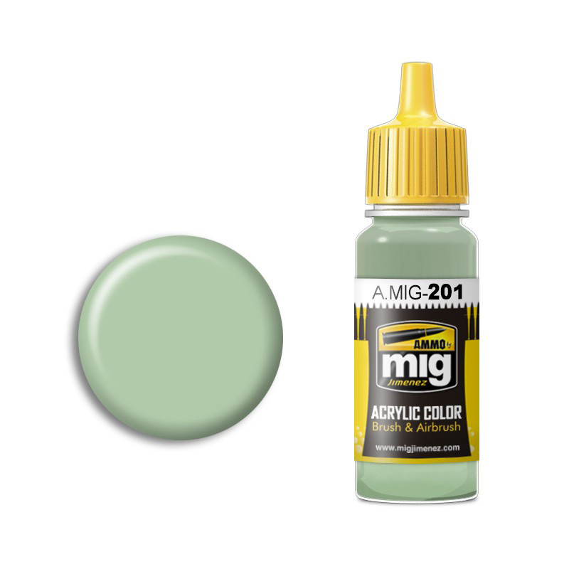 AMIG0201 Ammo Mig acrylic Paint FS 34424 LIGHT GRAY GREEN