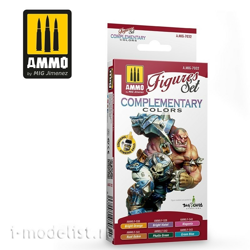 AMIG7032 Ammo Mig set of acrylic paints COMPLEMENTARY COLORS. FIGURE SET