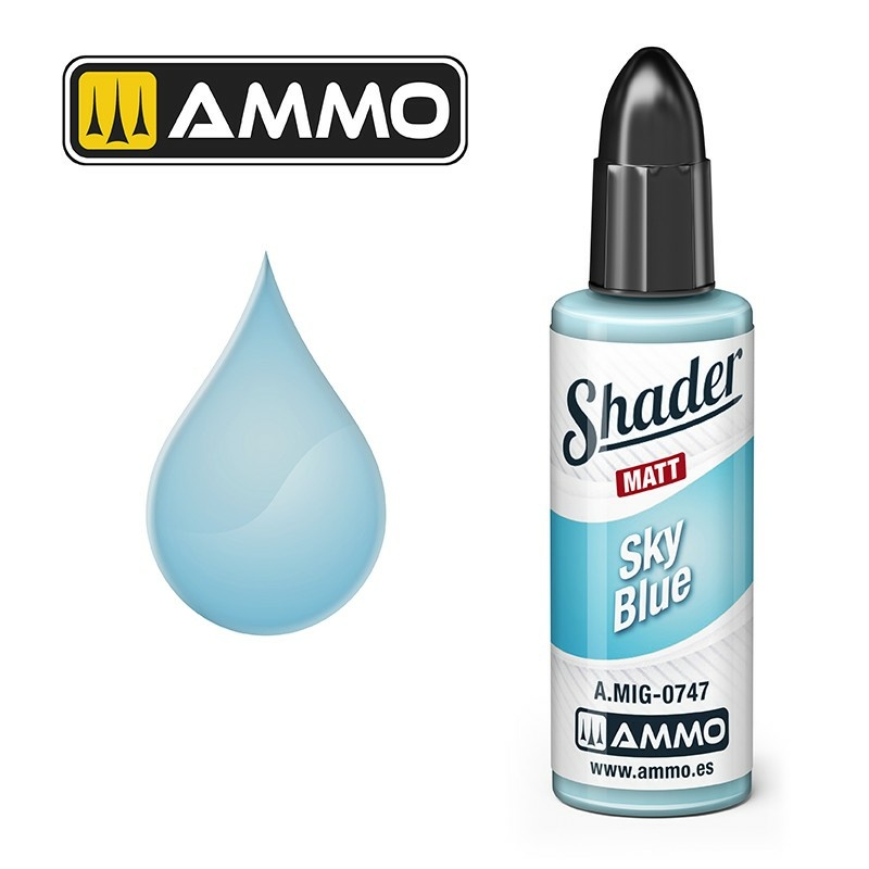 AMIG0747 Ammo Mig МАТОВЫЙ ШЕЙДЕР Notбесно-голубой / MATT SHADER Sky Blue