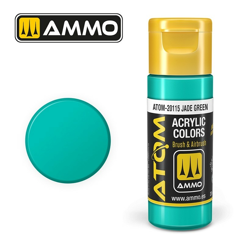 ATOM20115 Ammo Mig Акриловая краска ATOM COLOR Notфритово-зелёный / Jade Green