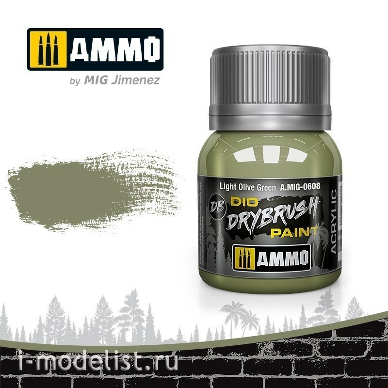 AMIG0608 Ammo Mig drybrush acrylic Paint light olive green