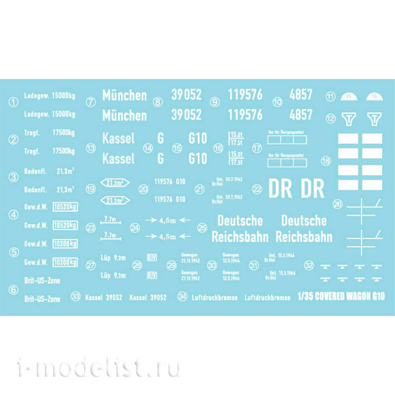 AK35502 AK Interactive 1/35 Notмецкий железноtoрожный крытый вагон Gedeckter Güterwagen G 10