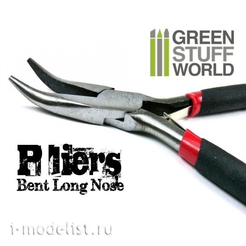 1062 Green Stuff World Curved Long Nose Plier / Bent Long Nose Plier