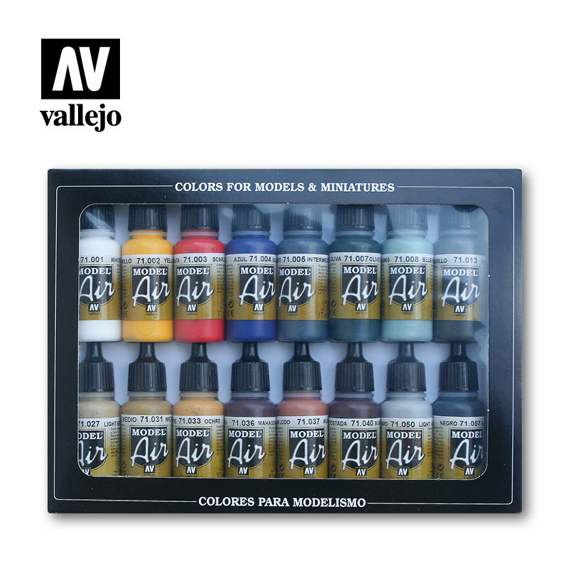 71178 Vallejo acrylic Paint `Model Air` Set Model Air Base colors (16cv.)