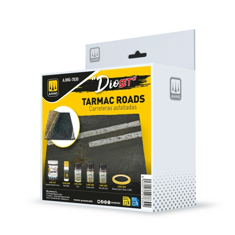 AMIG7830 Ammo Mig Набор DIO: асфальтированные toроги / DIO Set: Tarmac Roads